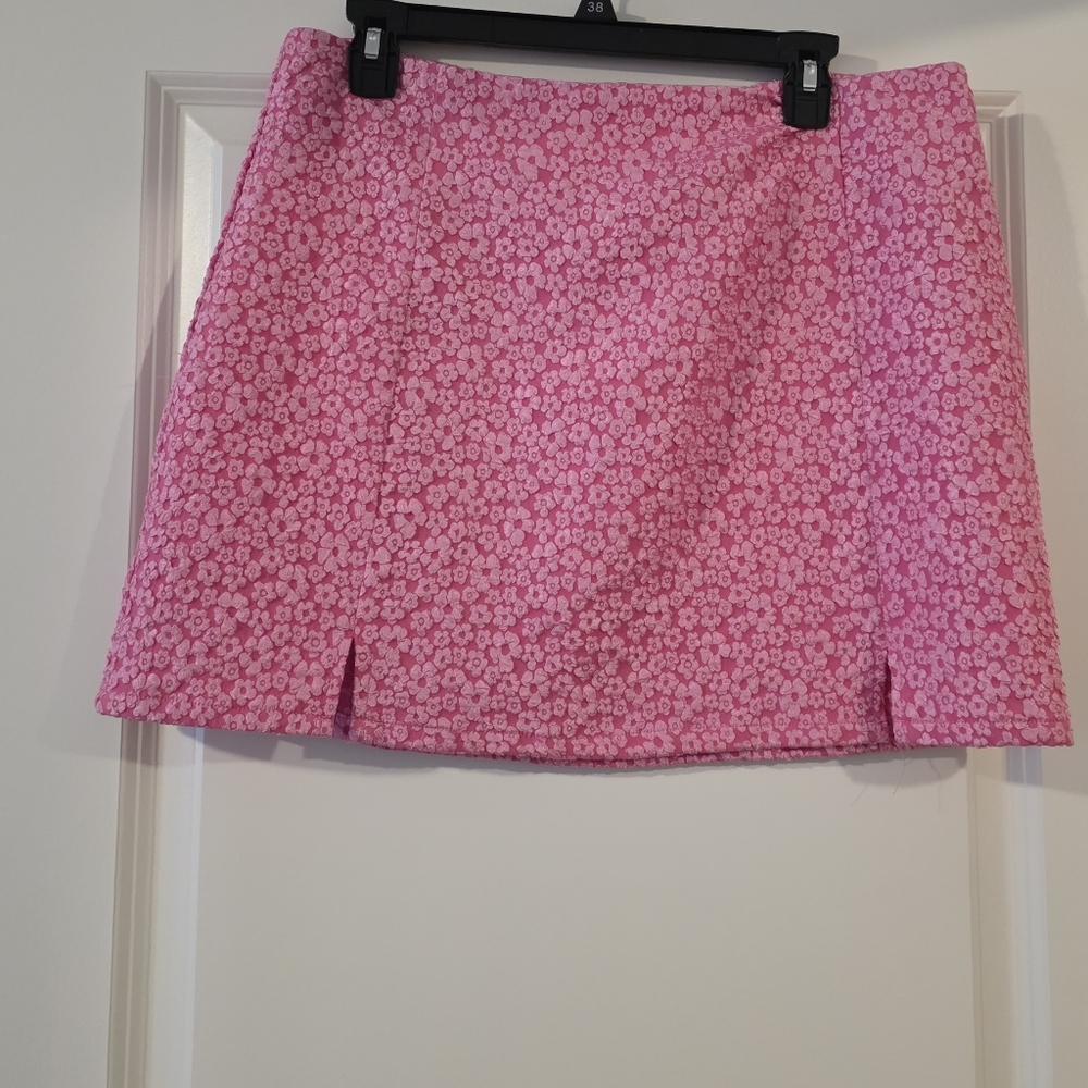 Altar'd State Floral Mini Skirt Womens XXL Preppy Chic Coquette Boho - Picture 2 of 6
